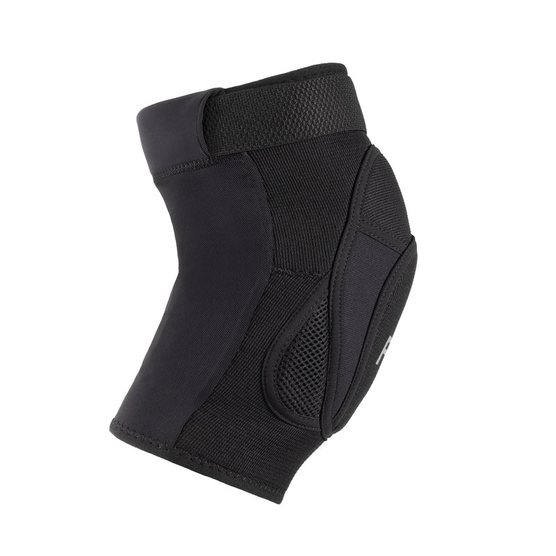 Black and white Fuse Alpha Classic Knee Pad with breathable Duratex neoprene, EVA foam padding, and anti-bacterial lining.