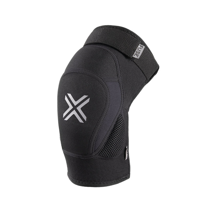 Black and white Fuse Alpha Classic Knee Pad with Duratex neoprene and EVA foam protection.