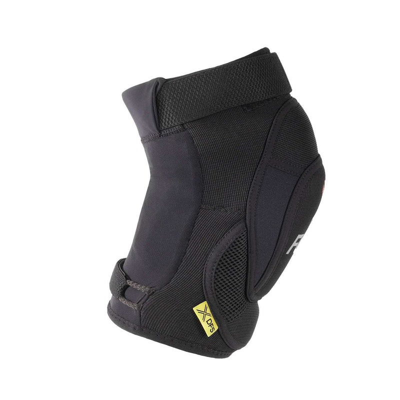 Black and red FUSE DELTA knee pad with breathable Duratex neoprene, memory foam protection, and adjustable straps