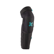 FUSE Echo 100 Knee Pad combo with perforated neoprene, Cordura outer layer, adjustable straps, and full shin protection in black and blue.