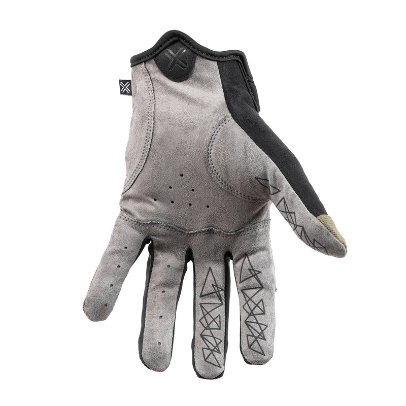 Olive FUSE STEALTH Glove showcasing thin design, NANOFRONT™ palm, and silicone finger grip.