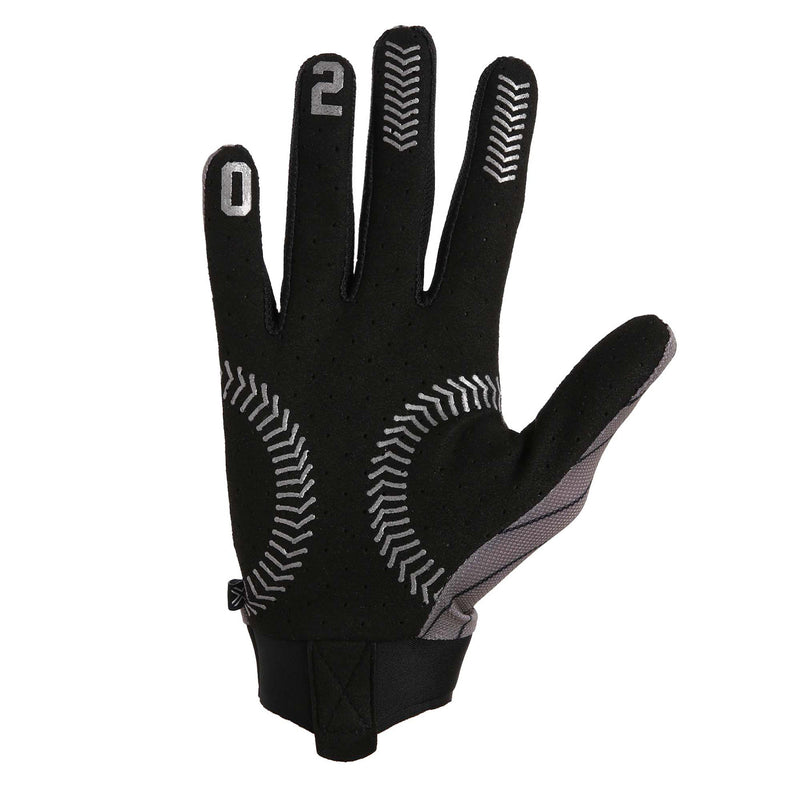 FUSE OMEGA GLOVE in silver and black, featuring breathable upper, neoprene sleeve, and Clarino palm for durability.