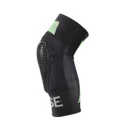 FUSE OMEGA POCKET KNEE PAD with black and yellow design, featuring lightweight SAS-TEC foam and breathable Lycra.