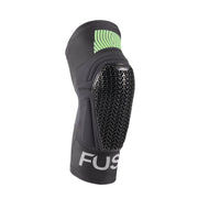 FUSE OMEGA POCKET KNEE PAD with ultra-lite SAS-TEC foam, black/yellow design.