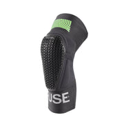 FUSE OMEGA POCKET KNEE PAD with ultra-lite SAS-TEC foam, black/yellow design.