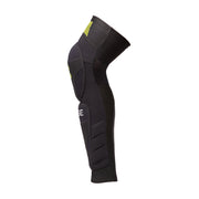 FUSE Omega 100 Knee Pad Combo with breathable Lycra, SAS-TEC inserts, and Kevlar protection in black/yellow.