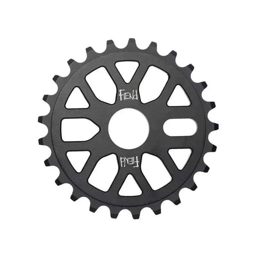 Fiend Kettenblatt Omicron 25T black CNC machined 7075 aluminum BMX sprocket with 22mm crank spindle compatibility