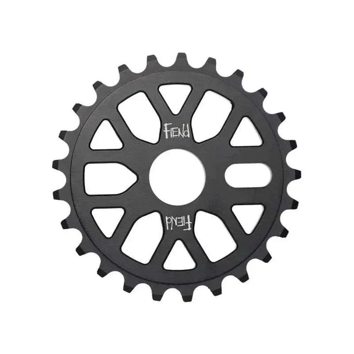 Fiend Kettenblatt Omicron 25T black CNC machined 7075 aluminum BMX sprocket with 22mm crank spindle compatibility