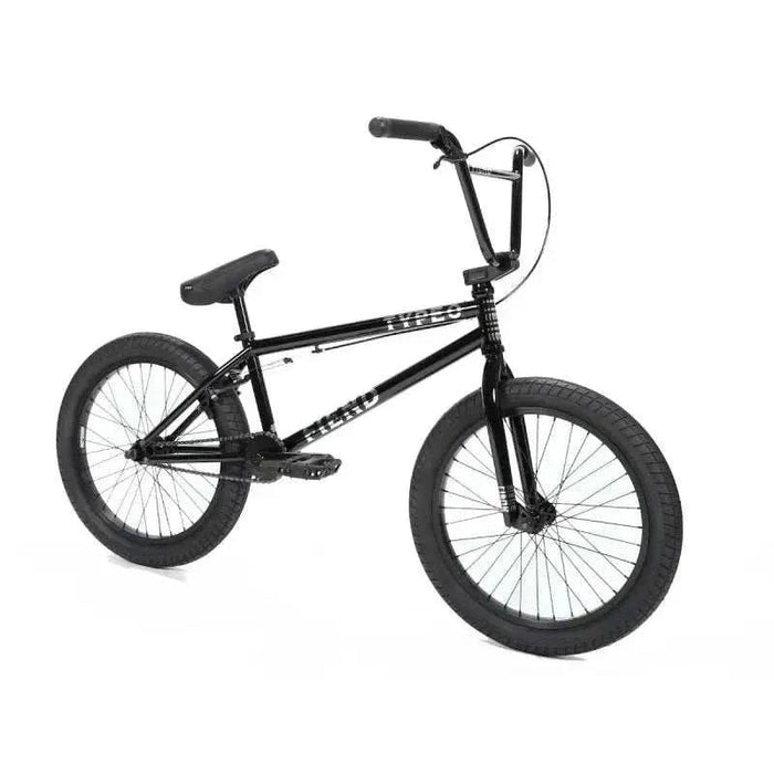 Black Fiend Type O 2022 BMX bike with 20.5-inch top tube, 20-inch wheels, and durable 4130 CrMo frame.