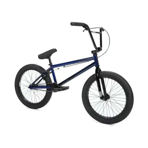 Gloss blue Fiend BMX "Type O-" 2022 BMX bike with 20-inch wheels and sturdy 4130 CrMo frame designed for BMX tricks.