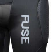 Black FUSE OMEGA IMPACT SHORTS with breathable Lycra, SAS-TEC padding, and elastic waistband.