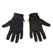 Black FUSE ALPHA gloves featuring a slim fit, reinforced thumb, Clarino palm material, and silicone grips.