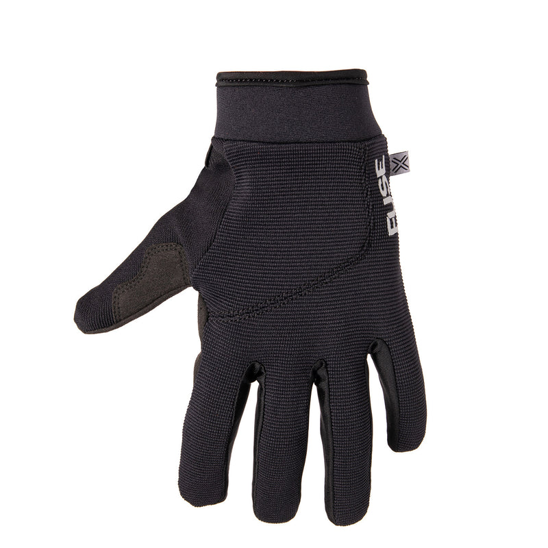 FUSE ALPHA GLOVE BLACK with Clarino palm, reinforced thumb, silicone grips, and adjustable strap.