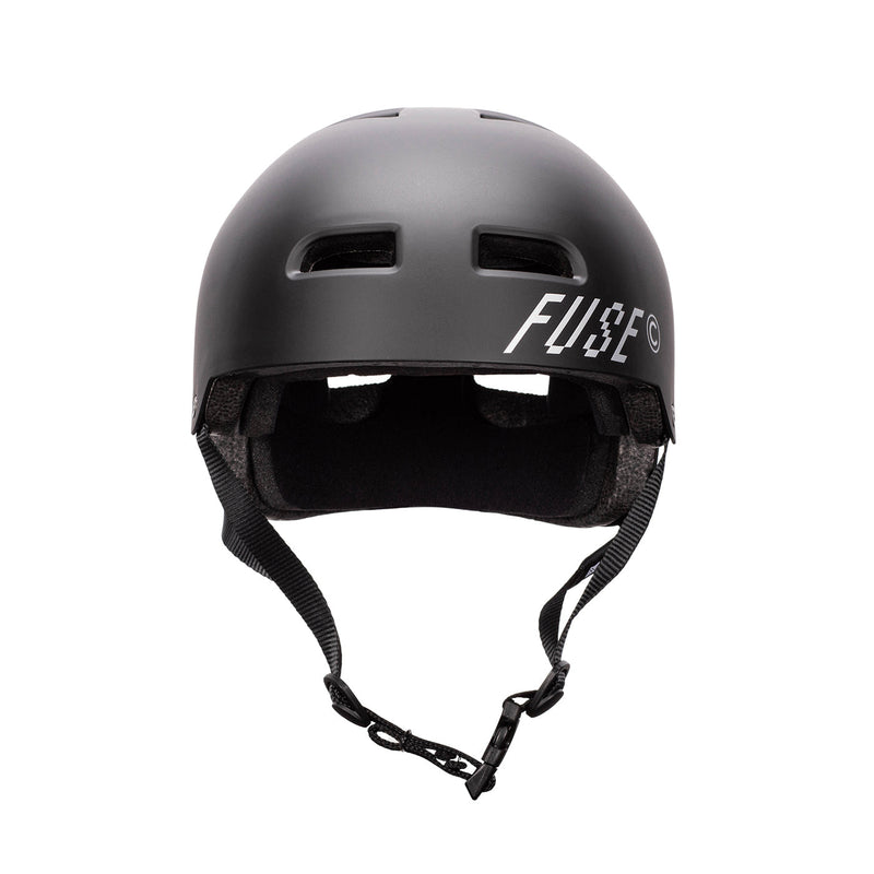 FUSE ALPHA HELMET Matt Black, high impact ABS outer shell, deep fitting, customizable foam padding, 375g.