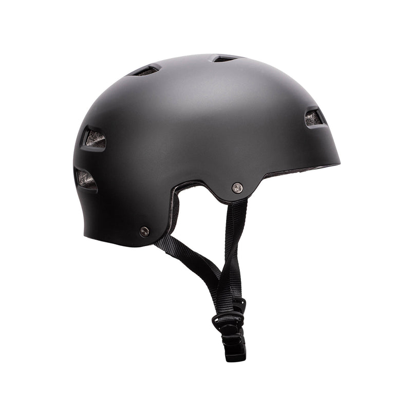 Matt black FUSE ALPHA HELMET with high impact ABS shell and EPS foam for comfort and protection.