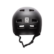 FUSE ALPHA HELMET in matt black with high impact ABS outer shell and EPS inner foam for protection.