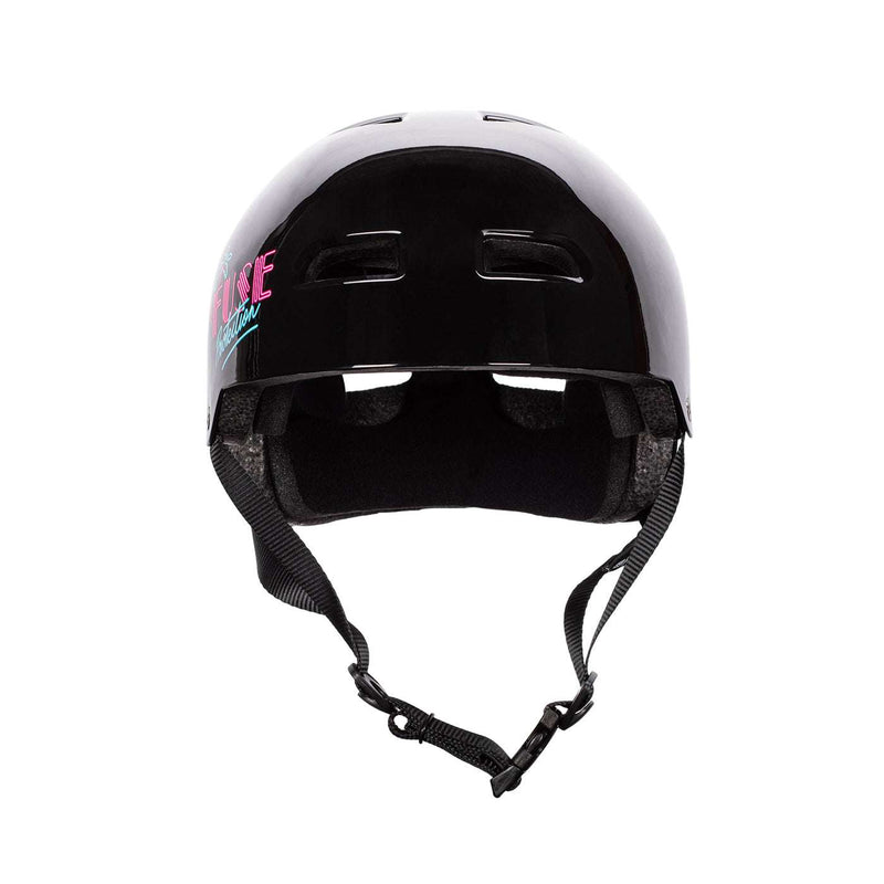 FUSE ALPHA HELMET GLOSSY MIAMI BLACK, deep fitting, high impact ABS shell, EPS foam, custom fit padding.