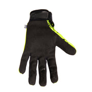 Neon yellow FUSE CHROMA glove with durable Clarino palm and adjustable velcro strap.