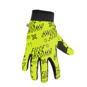 FUSE CHROMA GLOVE neon yellow riding glove with durable Clarino palm and silicone grips