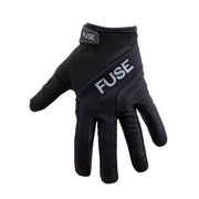 FUSE ECHO GLOVE BLACK with synthetic leather palm, gel padding, and neoprene cuff.