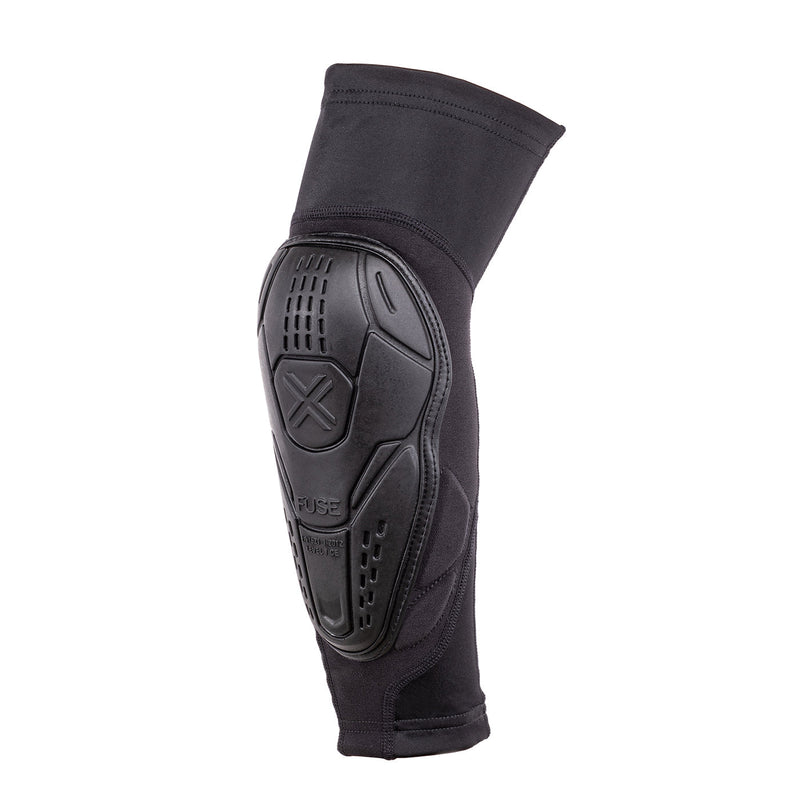 FUSE NEOS Elbow Pad with FLEX SHIELD foam and breathable Lycra for BMX and MTB sports.
