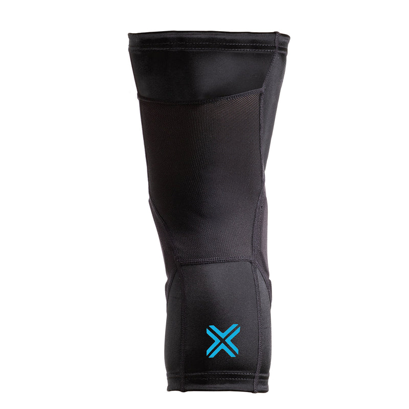 FUSE NEOS Knee Pad with FLEX SHIELD foam, black, lightweight and breathable design.