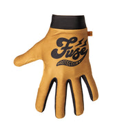 FUSE OMEGA GLOVE in cafe brown with breathable neoprene sleeve, strapless design, and Clarino palm for durability.