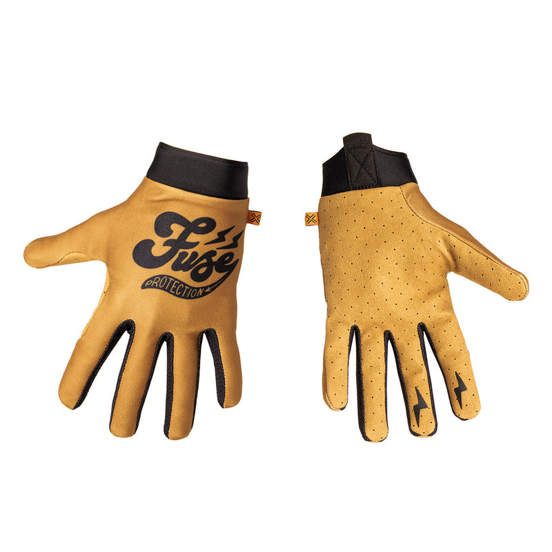 Brown FUSE OMEGA GLOVE with strapless design and breathable upper.