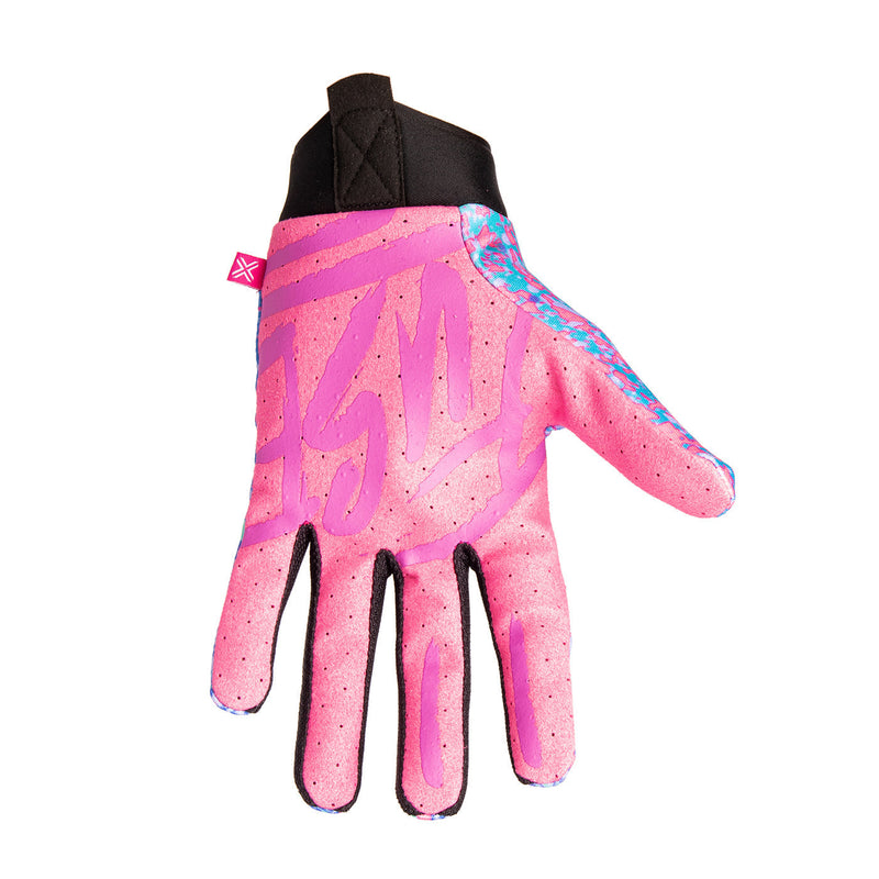 FUSE OMEGA GLOVE - TURBO - BLUE SPLASH with breathable upper, durable Clarino palm, and strapless design.