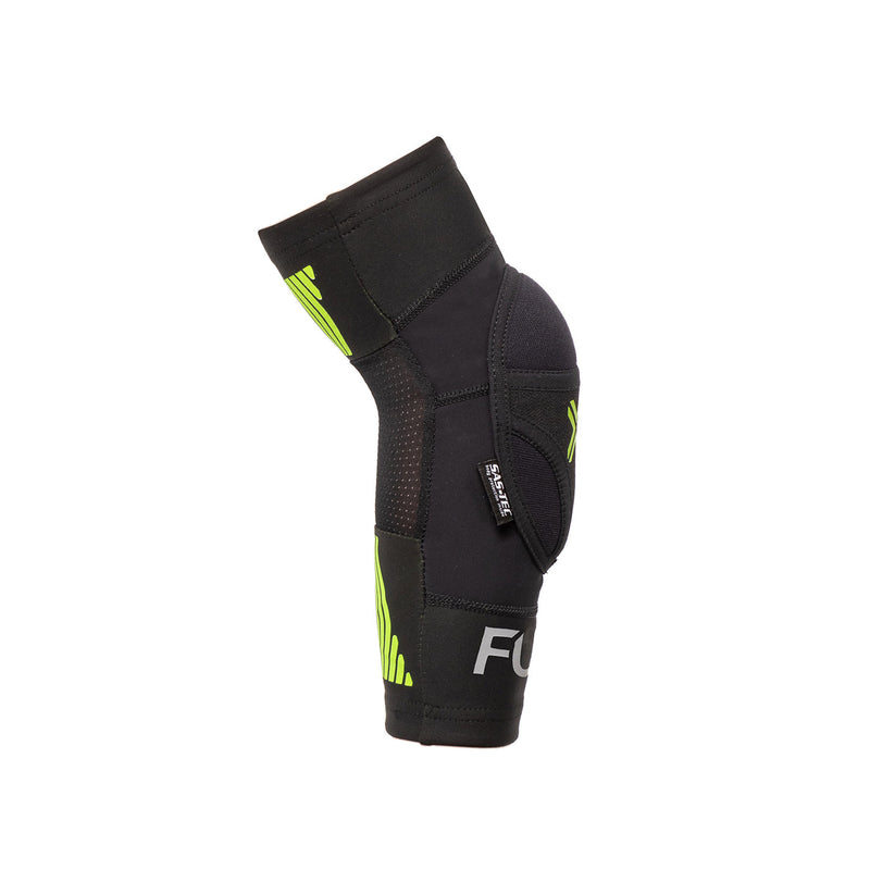 FUSE OMEGA ELBOW PAD, black/yellow, breathable neoprene, lightweight SAS-TEC foam, strapless.