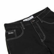 HEAVIES CLASSIC BLACK JEANS with comfortable baggy fit, heavyweight denim, and embroidered logo.