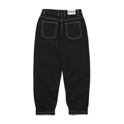 HEAVIES Classic Black Jeans with baggy fit and tapered leg opening.