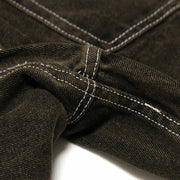 HEAVIES CLASSIC BROWN JEANS with reinforced stitching detail.