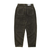 HEAVIES CLASSIC BROWN JEANS with big baggy fit and tapered leg opening.