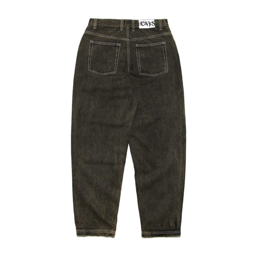 HEAVIES CLASSIC BROWN JEANS with big baggy fit and tapered leg opening.
