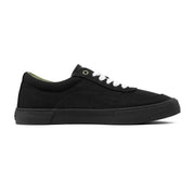 Black HIGHER CRYPT CANVAS low-profile sneaker with white laces and full canvas upper