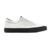 HIGHER CRYPT CANVAS raw ecru low-profile canvas sneaker with black textured sole and reinforced toe and side panels