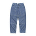 Heavies Bern blue washed double knee baggy tapered jeans with high waist and reinforced stitching
