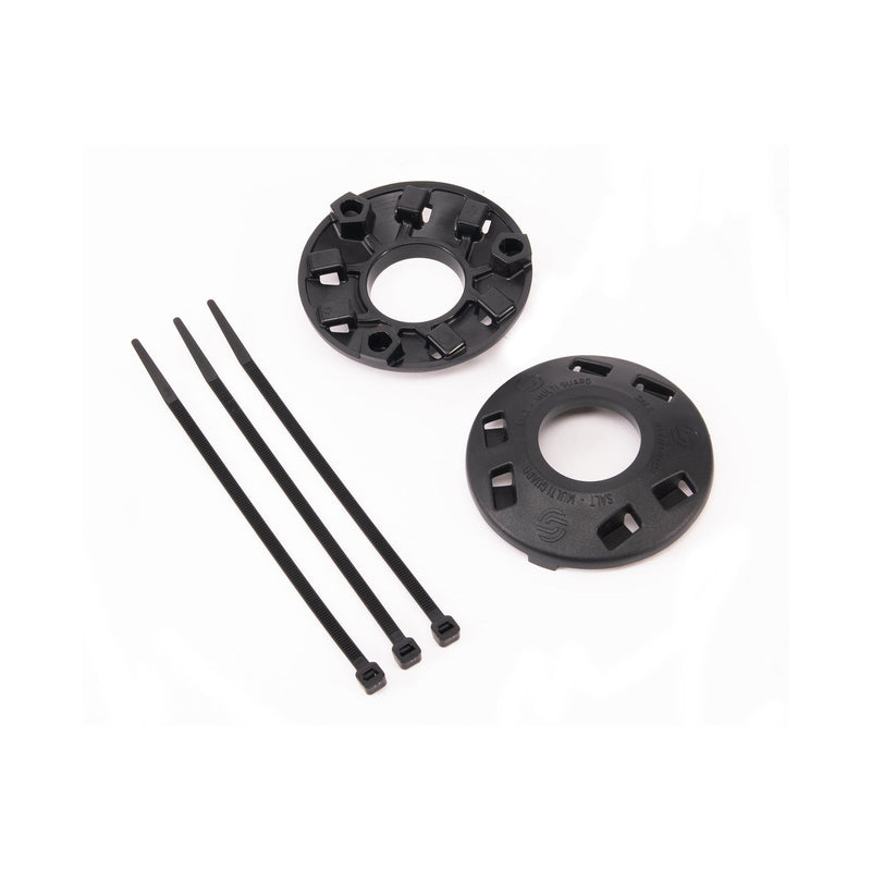 Black SALT MULTI GUARD nylon hub guard with zip ties, universal fit for most hubs.