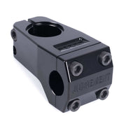 Black CULT JUDGEMENT STEM front load BMX stem made of 6061 aluminum with solid bolts and recessed compression bolt area