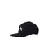 Black MTB 5 PANEL LOGO Cap with white TITLE logo on front panel
