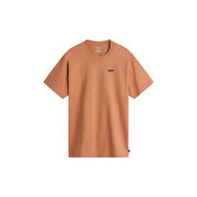 Brown Vans T-shirt with left chest logo on plain background