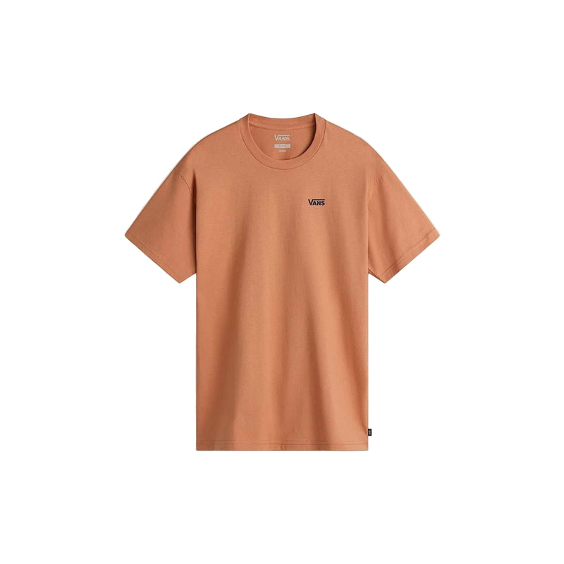 Brown Vans T-shirt with left chest logo on plain background