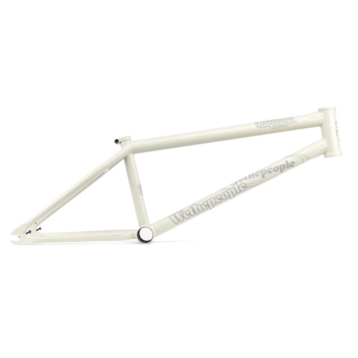 WETHEPEOPLE TRIGGER FRAME BMX bike frame in white with adaptive geometry and durable 4130 crmo tubing