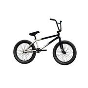 Matte black to grey fade Sunday Forecaster BMX bike with 20" wheels and chromoly frame.