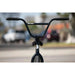 Sunday Forecaster BMX bike front view with black handlebars and matte black to grey fade frame