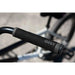 Close-up of black Odyssey branded handlebar grip on Sunday Forecaster BMX bike in matte black to grey fade finish