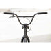 Close-up of black Sunday Model C BMX bike handlebars and front fork with brake lever and cable attached