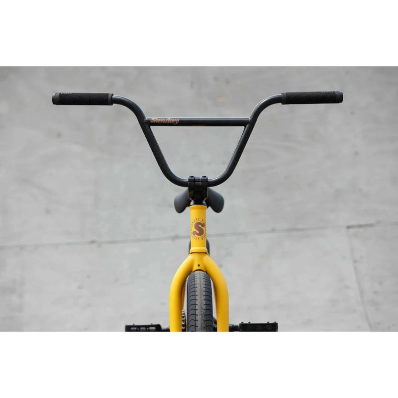Sunday EX Arteaga 20 inch BMX bike with matte mustard chromoly frame and black handlebars.
