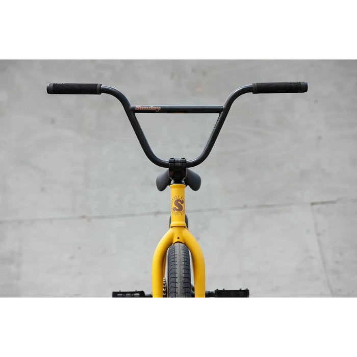 Sunday EX Arteaga 20 inch BMX bike with matte mustard chromoly frame and black handlebars.